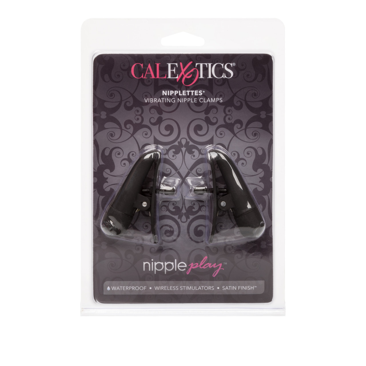 Затискачі на соски з вібрацією California Exotic Novelties, чорні, 7 см