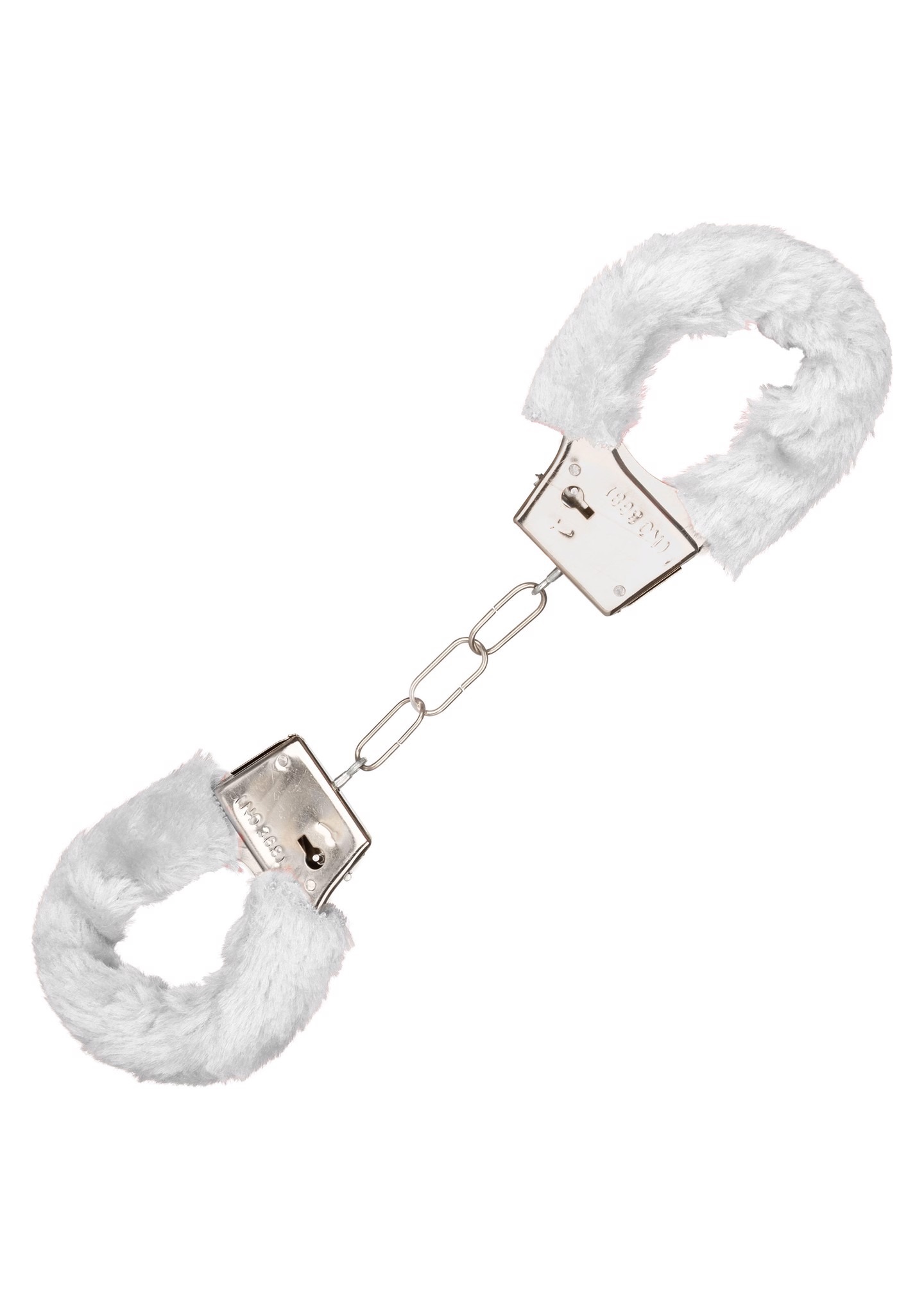 Наручники металлические с пушком CalExotics Playful Furry Cuffs, белые
