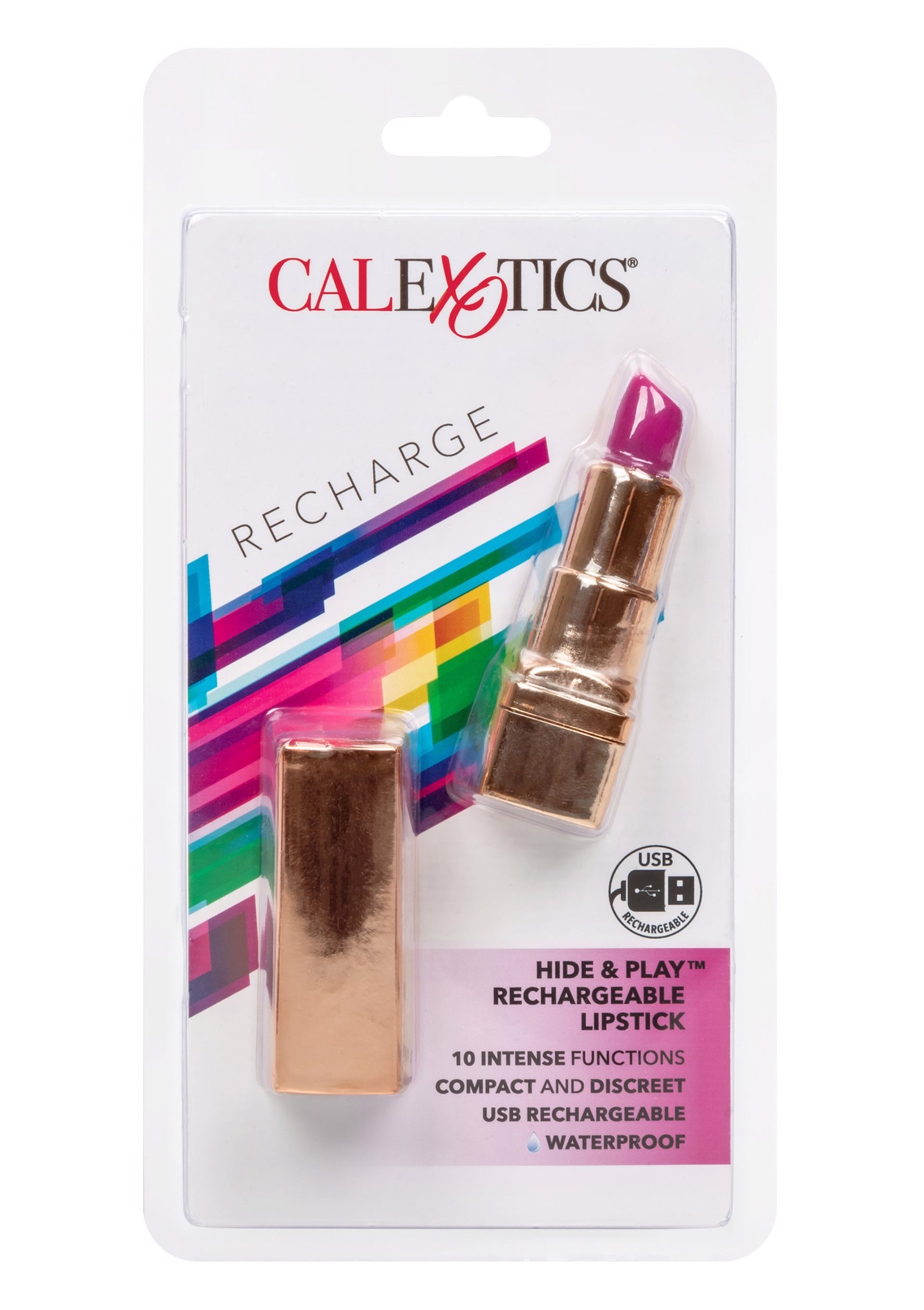 Вібратор-Помада для клітора та ерогенних зон CalExotic Hide & Play Lipstick Recharge