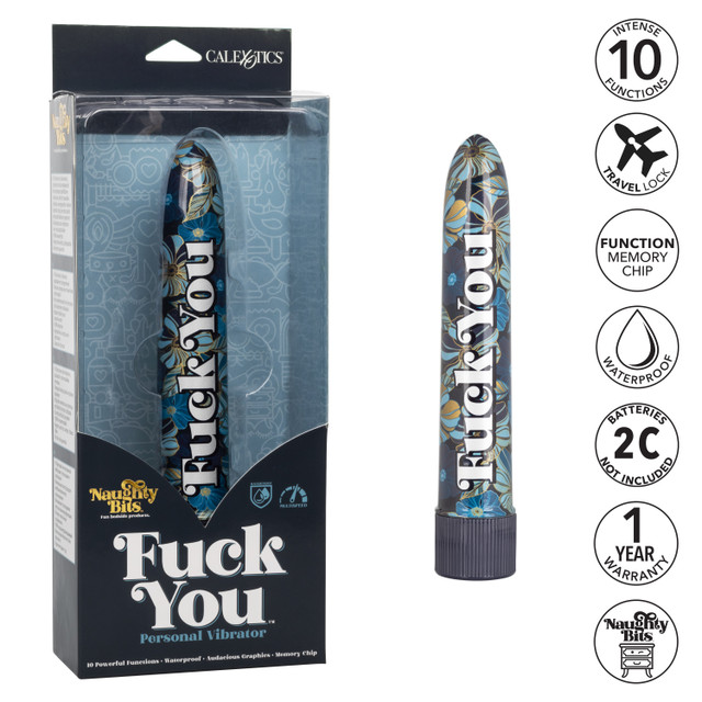 Класичний вібратор CalExotics Naughty Bits: Fuck You Personal Vibrator - Free Shipping