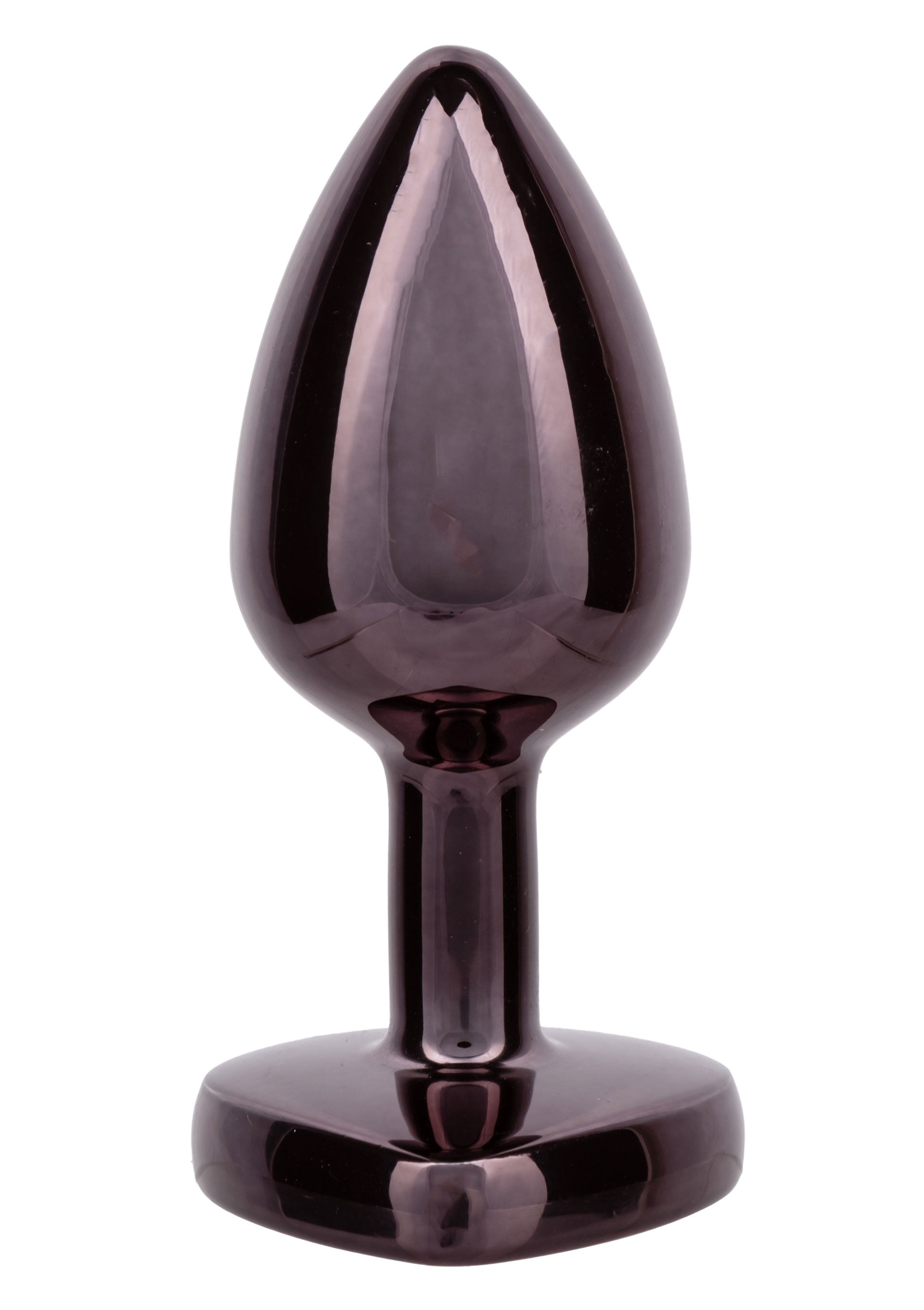 Анальна пробка CalExotics Diamond Heart Plug Small, чорна, 5,7 × 3,2 см