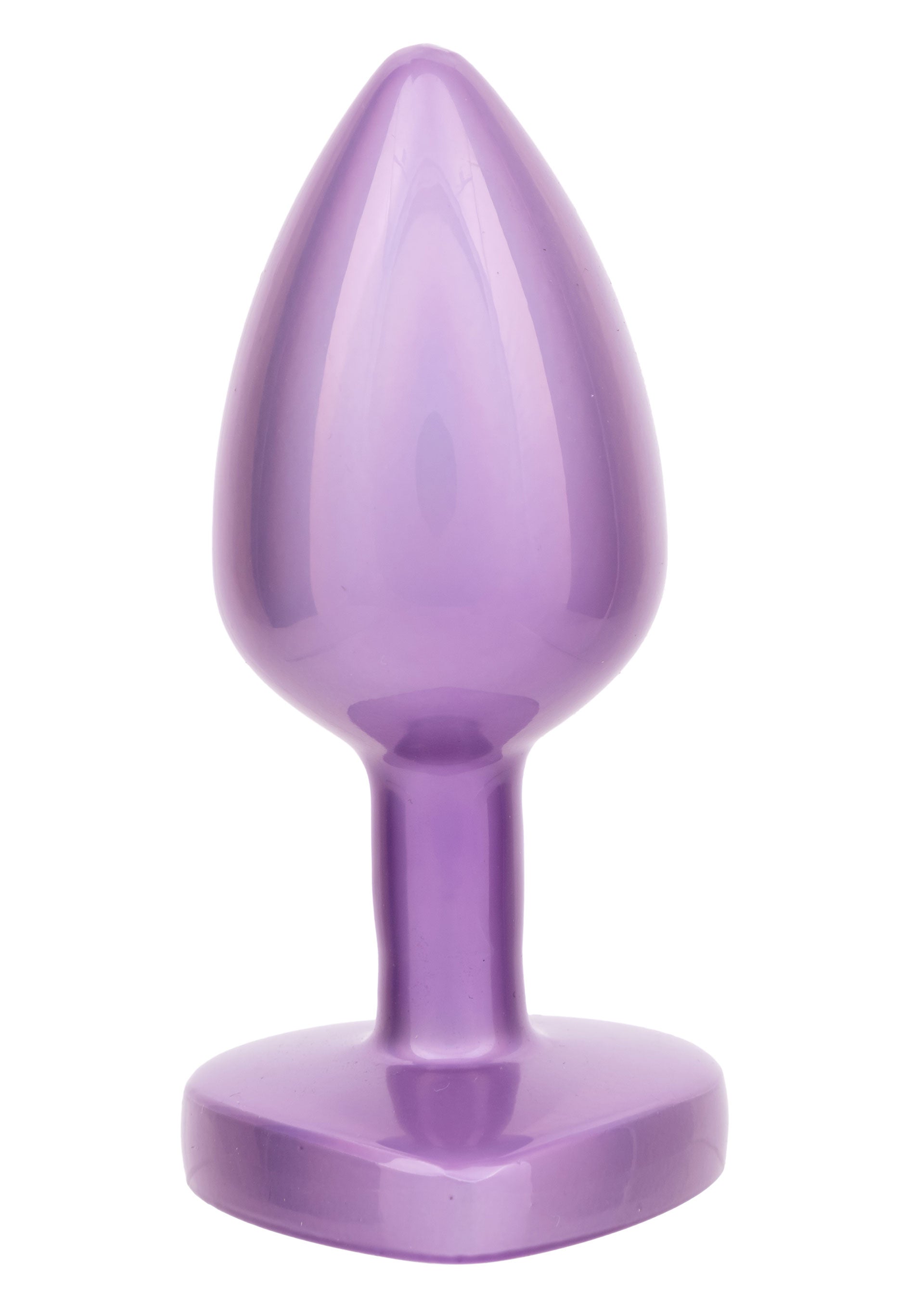 Анальная пробка CalExotics Diamond Heart Plug Small, фіолетова, 5,7 × 3,2 см