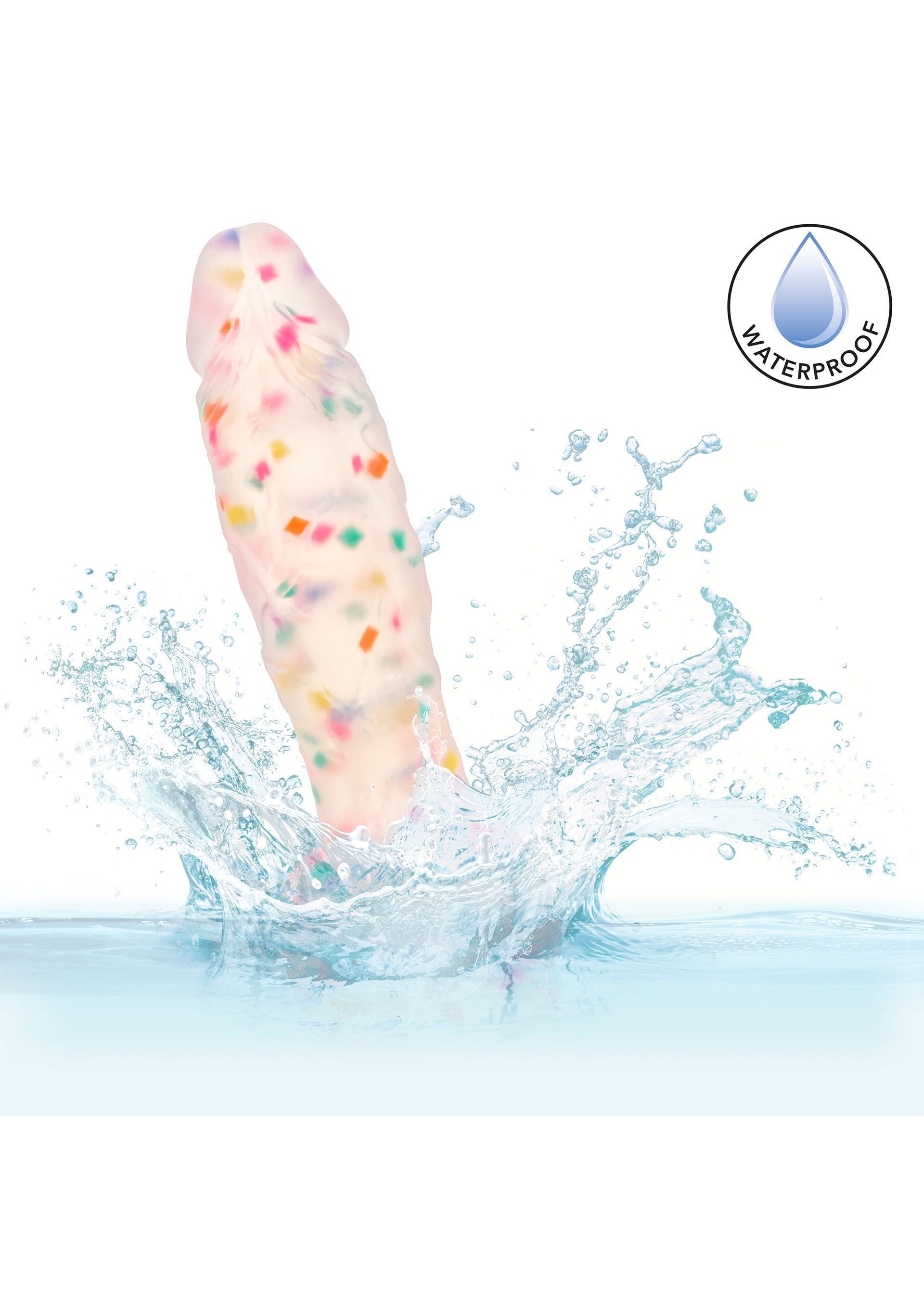Фаллоимитатор из жидкого силикона CalExotics Studs Dildo, разноцветный, 17,7 × 3,8 см