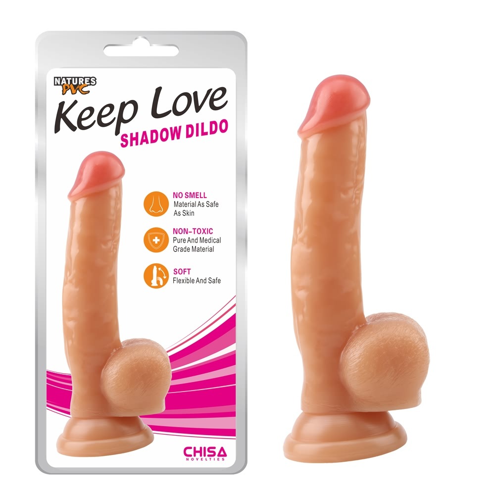 Фаллоимитатор с мошонкой Chisa Keep Love Shadow Dildo, бежевый