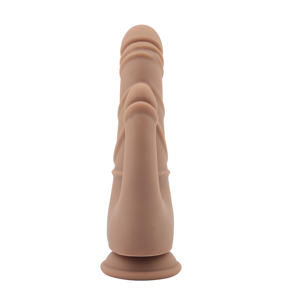 Фалоімітатор подвійний на присосці Chisa Naked Legend Stripper 8.5 бежевий
