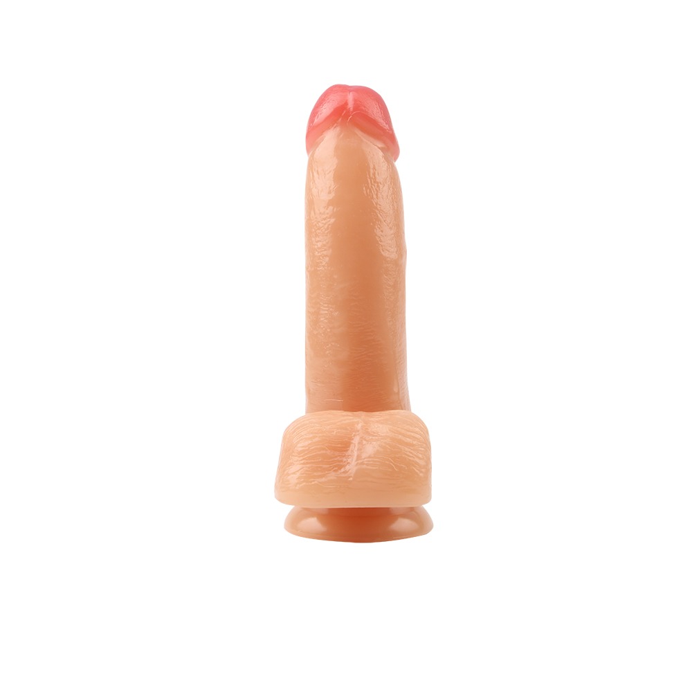 Фалоімітатор реалістичний з мошонкою Chisa Keep Love Bedi Dildo на присосці, бежевий