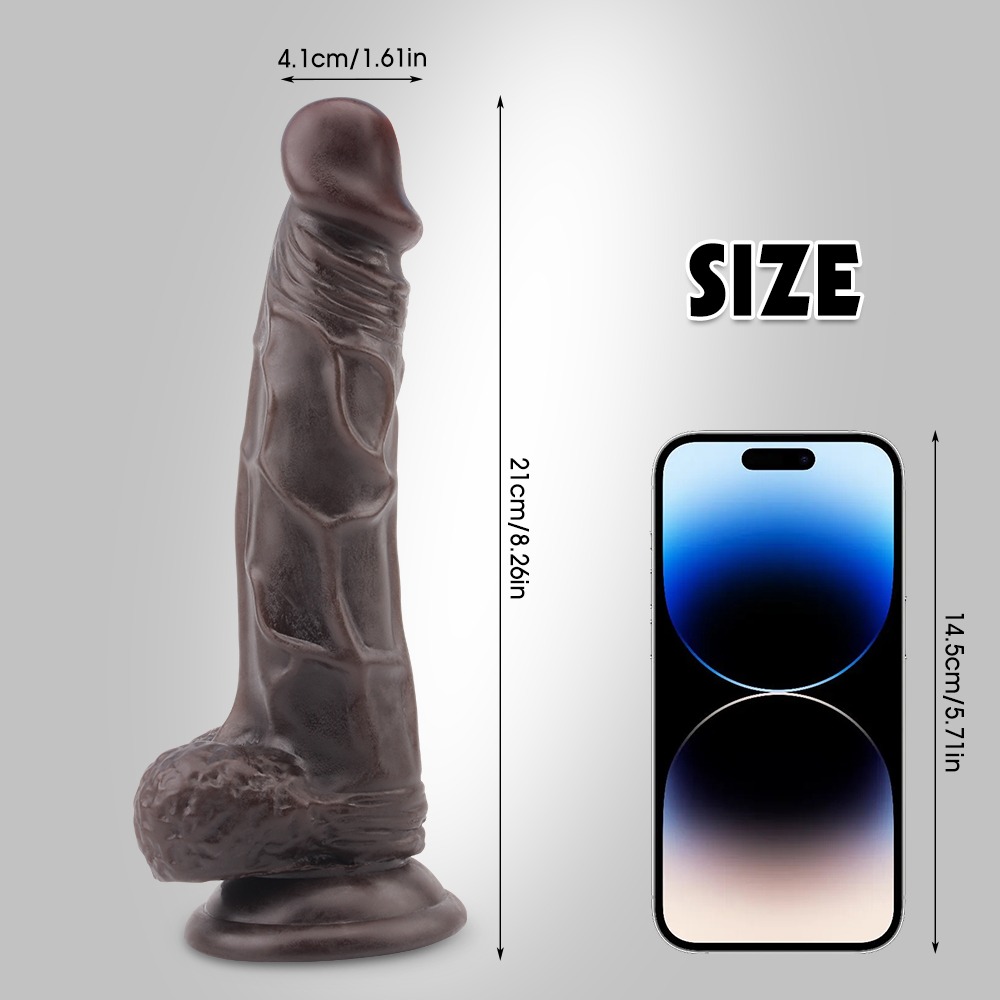 Фаллоимитатор коричневый Chisa Fashion Dude 8.5 Cock реалистичный с мошонкой