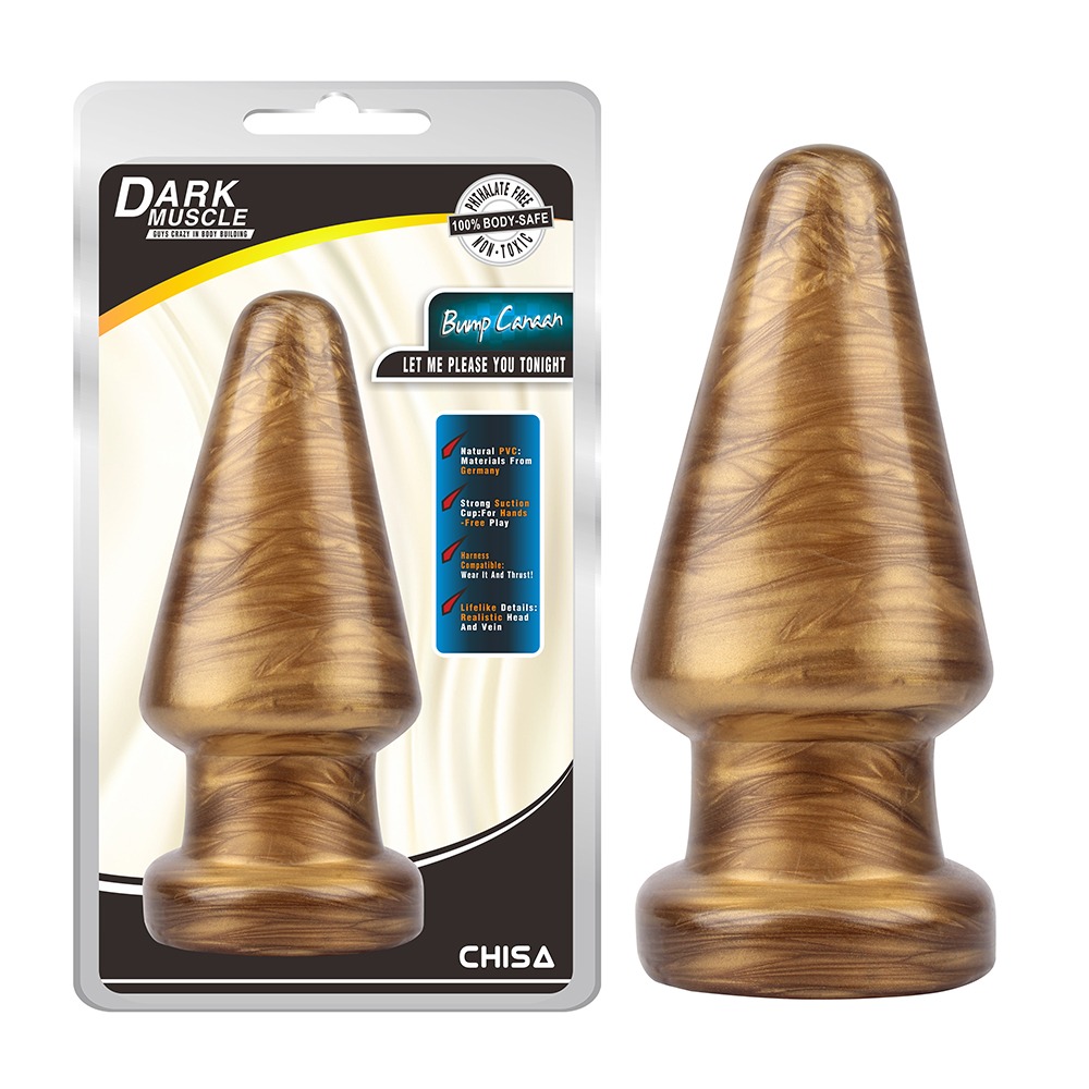 Велика анальна пробка Chisa Dark Muscle Gold