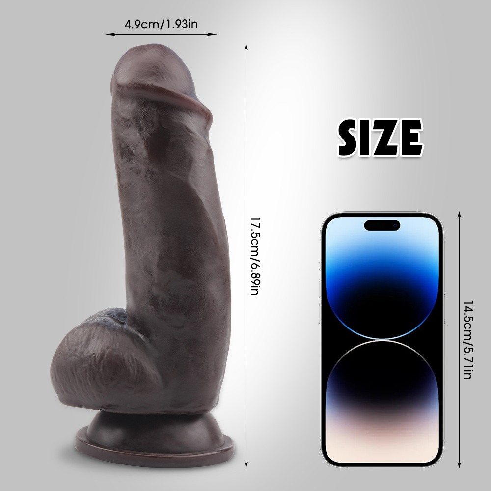 Фалоімітатор Chisa Fashion Dude 6.9 Cock з мошонкою на присосці, коричневий