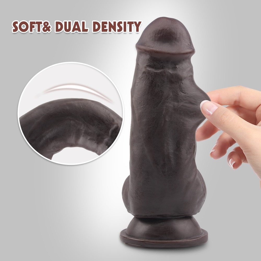 Фалоімітатор Chisa Fashion Dude 6.9 Cock з мошонкою на присосці, коричневий