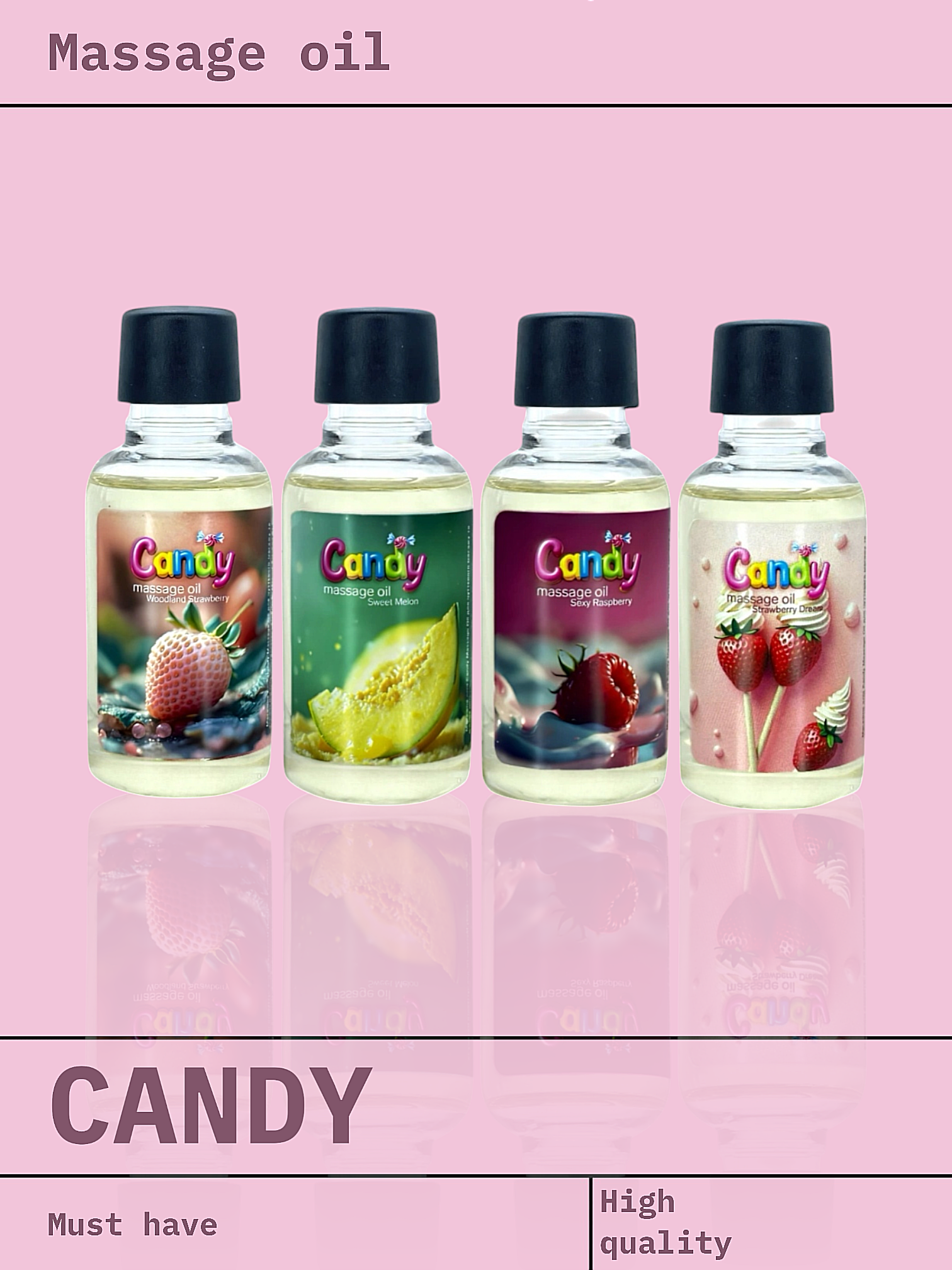 Олія масажна Candy з ароматом Диня, 50 мл