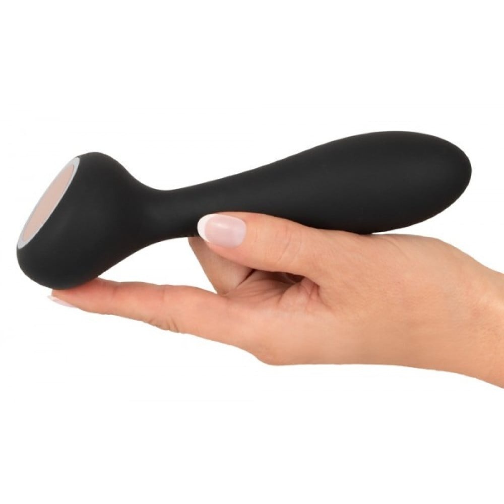 Універсальний вібратор із обігрівом CUPA Warming Vibrator двосторонній, чорний, 17.3 см