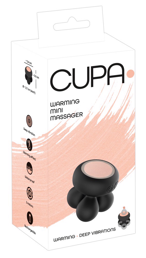 Міні-масажер з функцією підігріву, універсальний CUPA Warming Mini Massager чорний