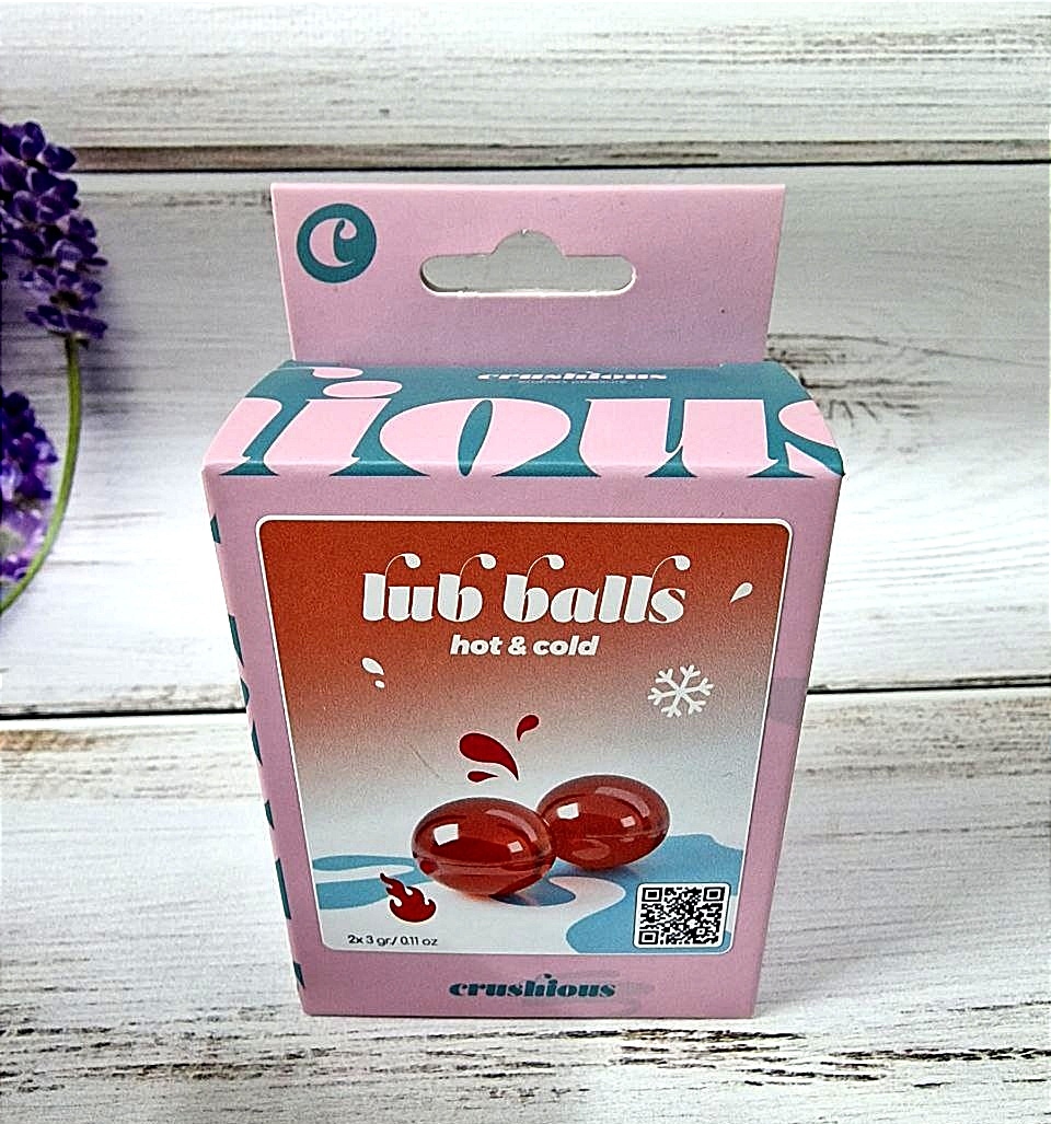 Бразильські вибухові кульки для масажу Crushious Lub Balls Hot&Сold з ефектом холоду та тепла
