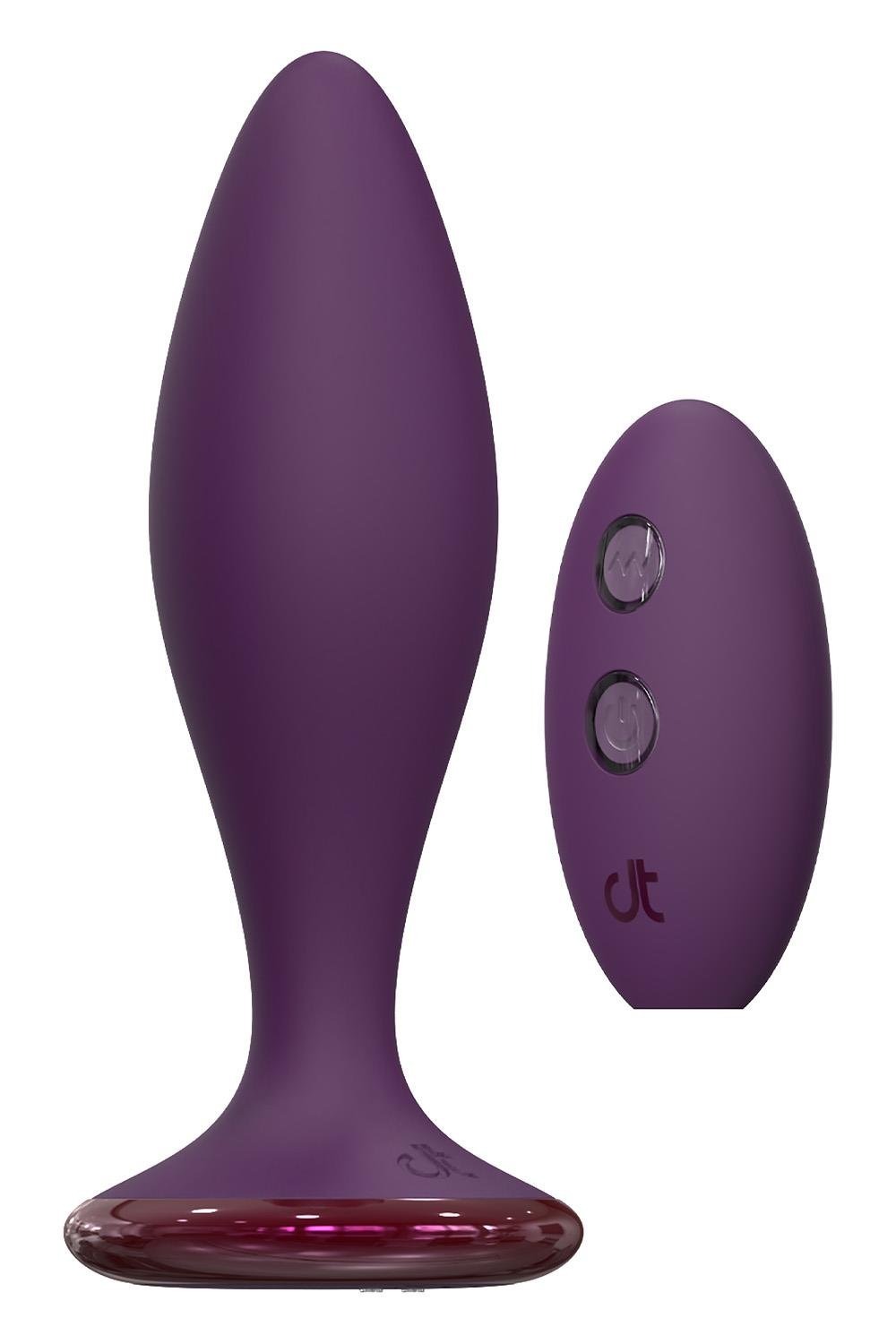 Анальний вібратор Dreamtoys Glam з пультом, фіолетовий, 12.8 см