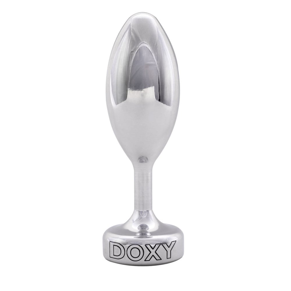 Анальна пробка металева Doxy Smooth Butt Plug, срібляста