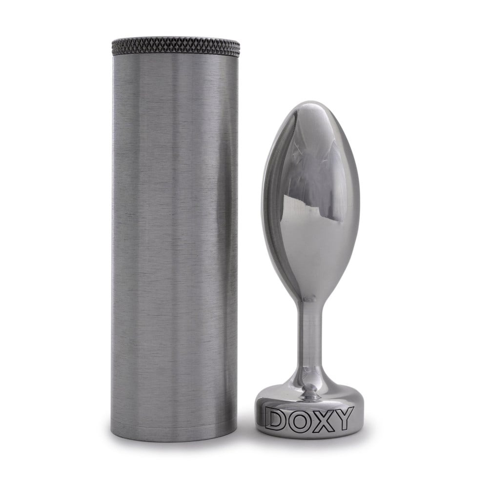Анальна пробка металева Doxy Smooth Butt Plug, срібляста
