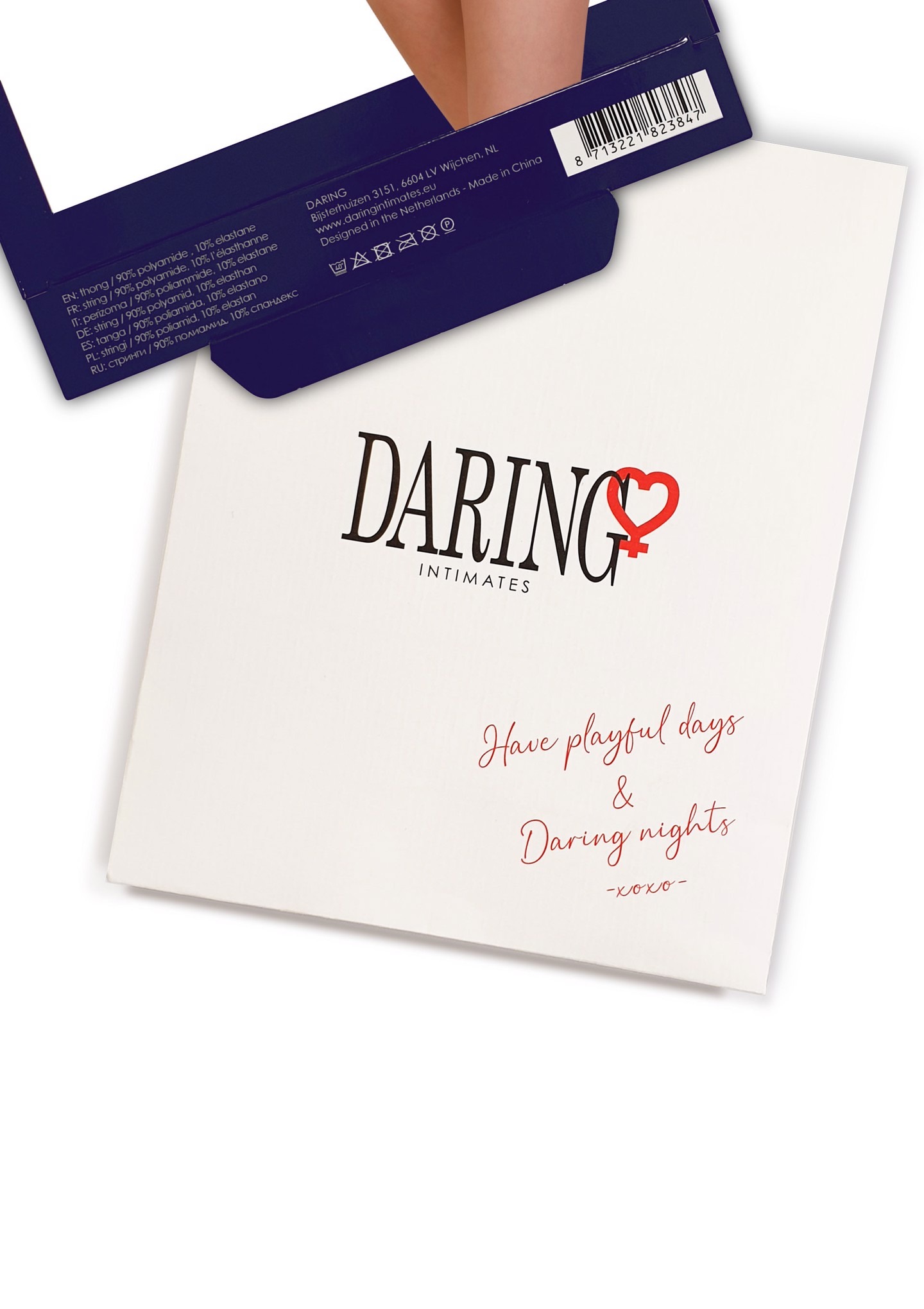 Комплект контурної білизни Daring Intimates чорний, S/M