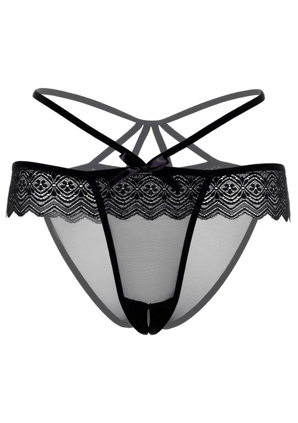 Трусики с открытым доступом Daring Intimates Taylor черные, L-XL
