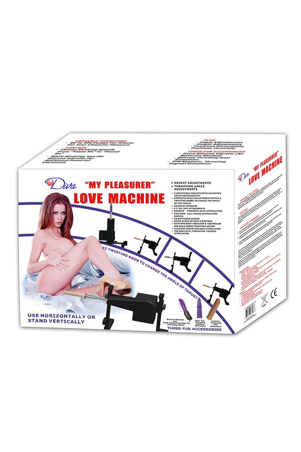 Секс-машина Diva My Pleasure з кріпленням Vac-U-Lock та насадками в комплекті