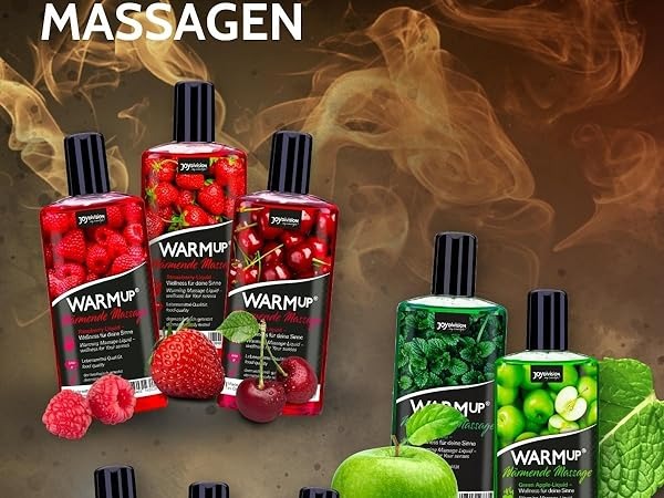 Съедобное массажное масло с разогревающим эффектом WARMup Green Apple 150 мл