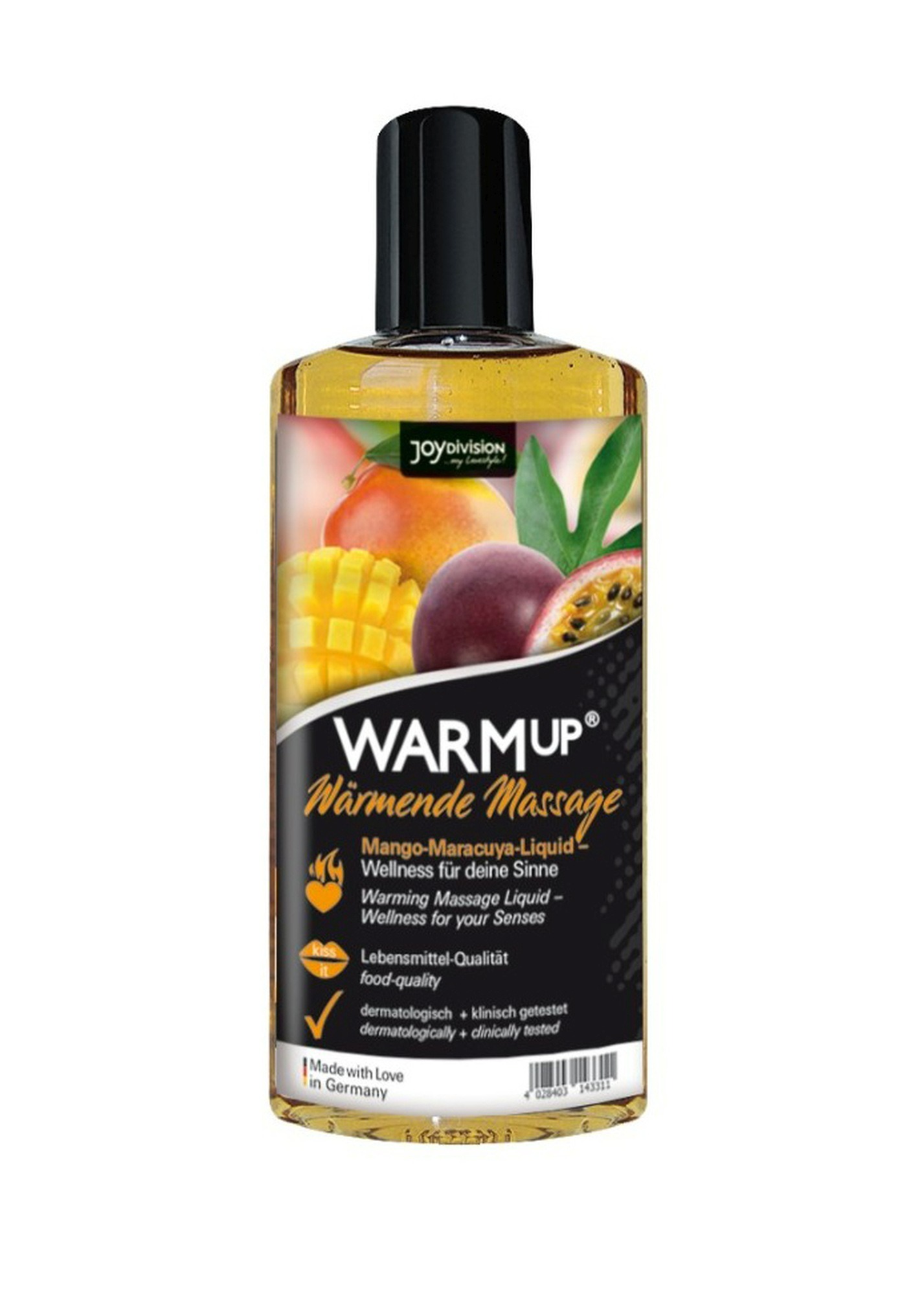 Їстівна масажна олія з ефектом, що розігріває WARMup Mango Maracuya 150 мл