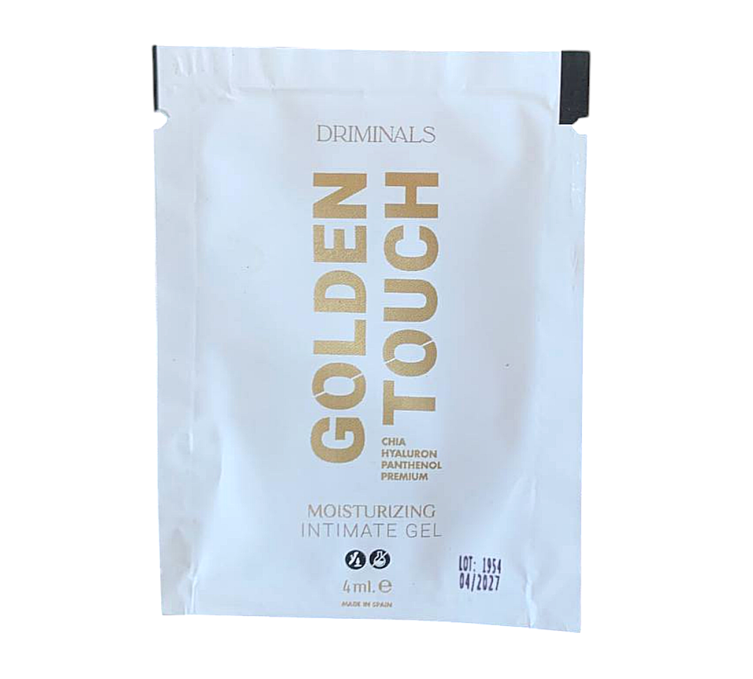 Пробник/Лубрикант на водній основі Driminals Golden Touch з чіа та гіалуроновою кислотою, 4 мл