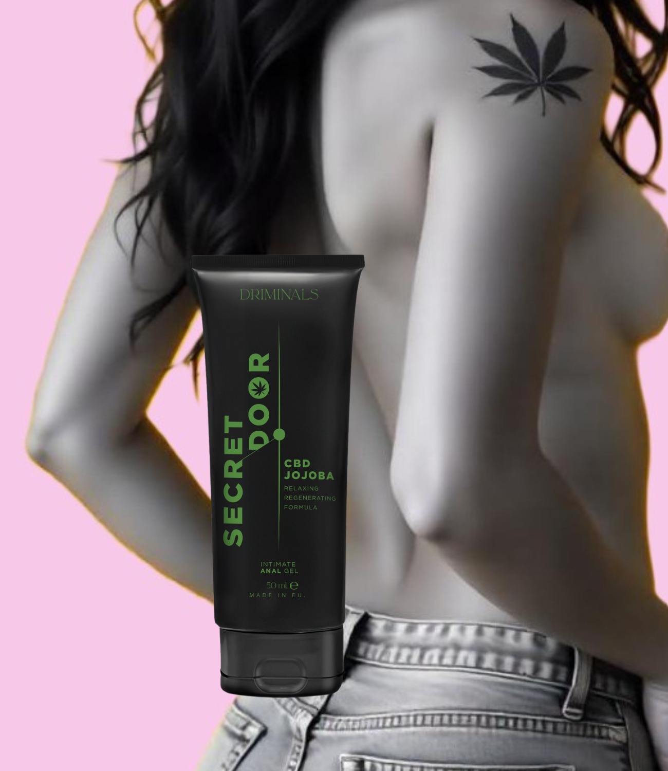 Анальний лубрикант Driminals Secret Door CBD & JOJOBA на водній основі, 50 мл