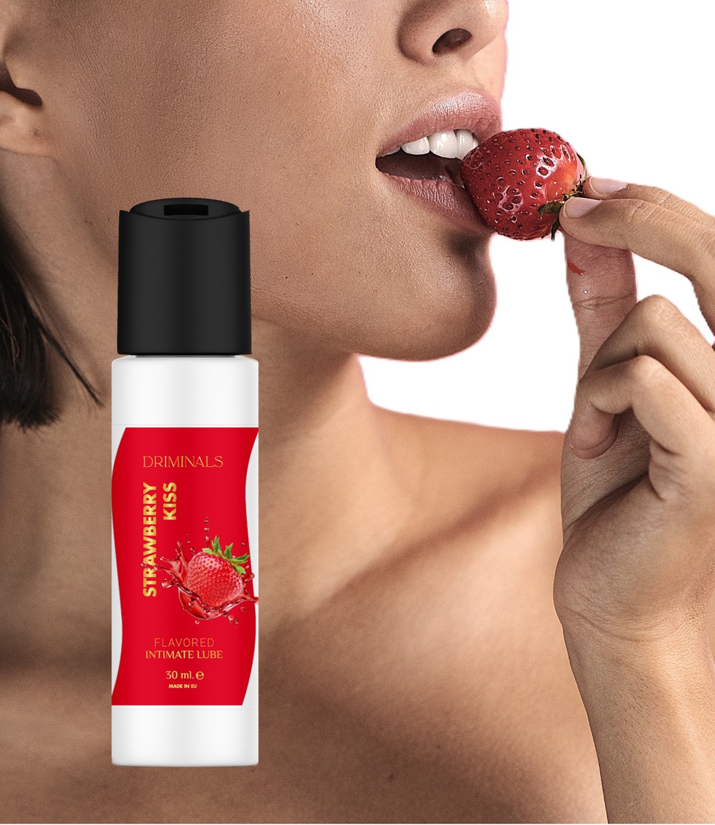 Їстівний лубрикант Driminals Kiss Strawberry зі смаком полуниці, 30 мл
