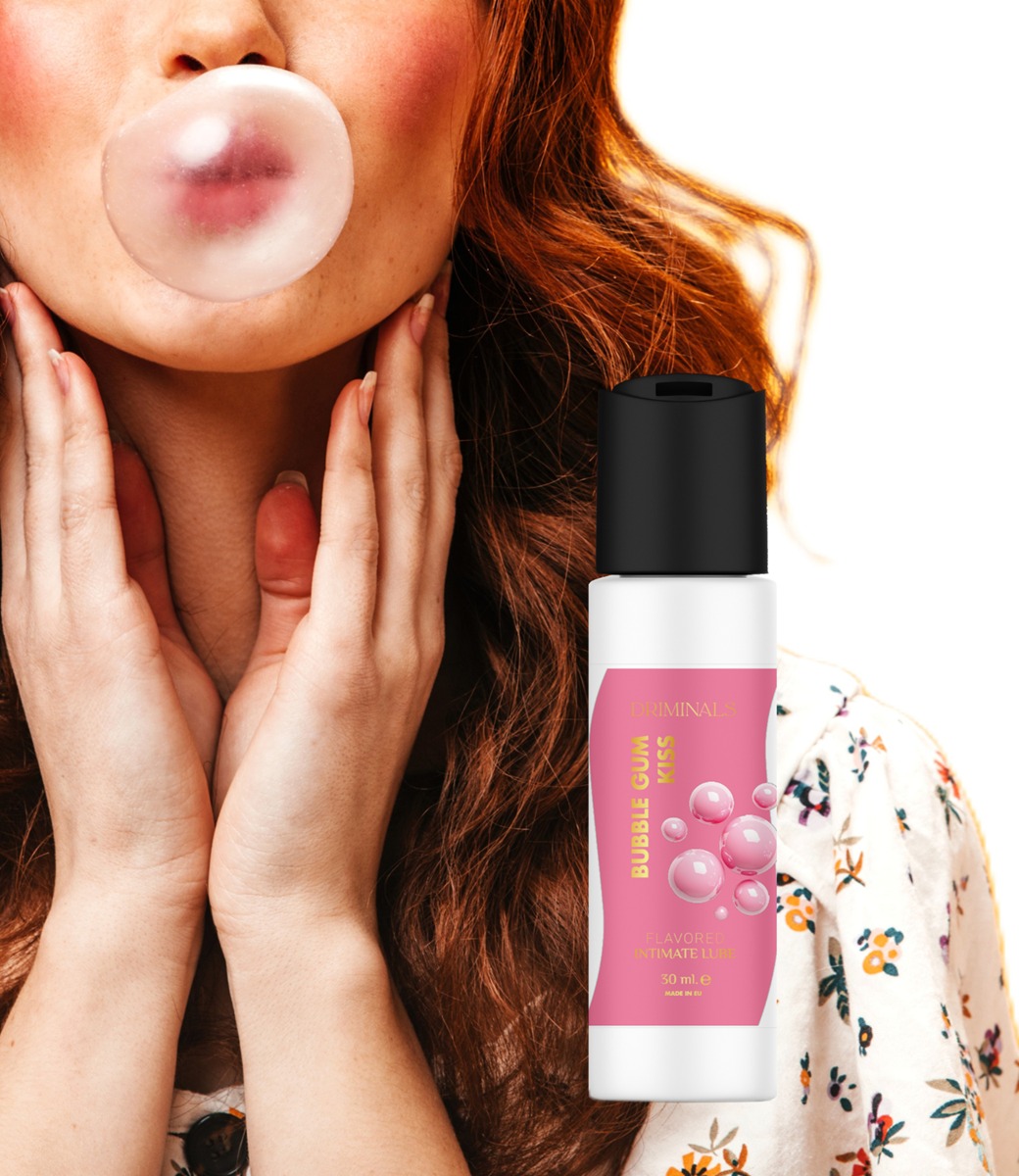Їстівний лубрикант Driminals Kiss Bubble Gum зі смаком жуйки, 30 мл