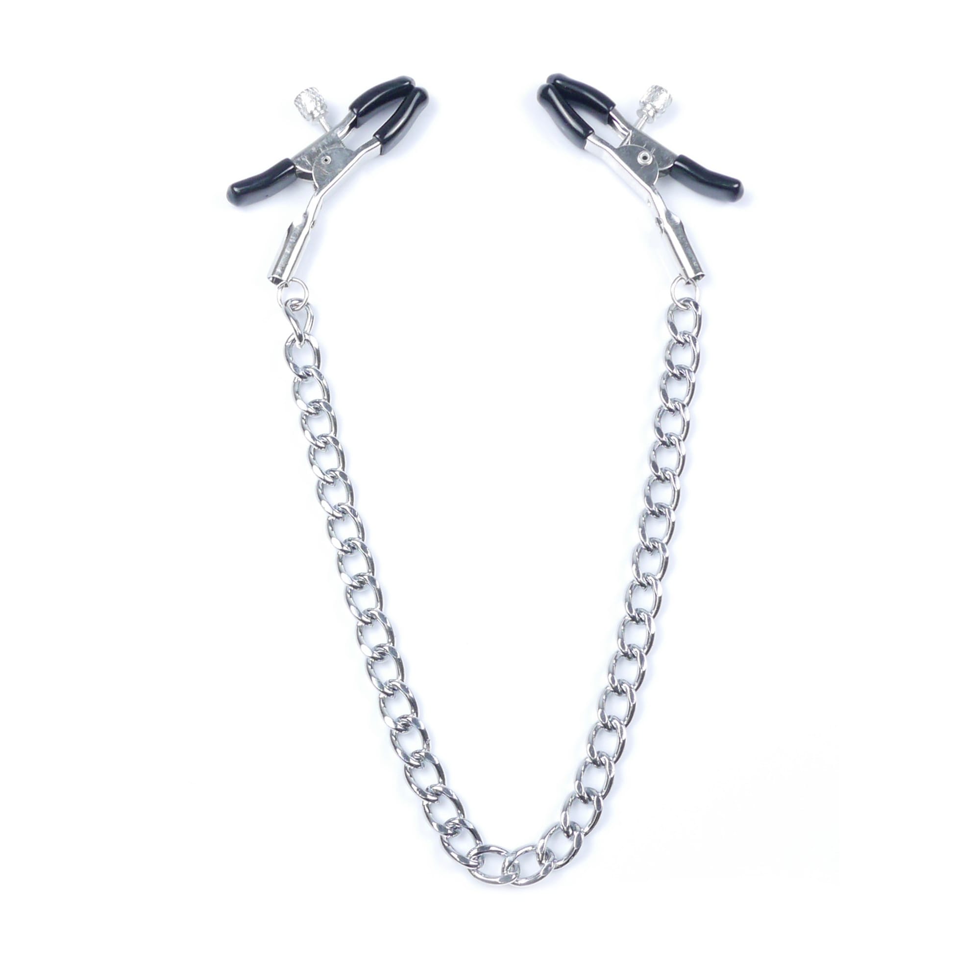 Затискачі на соски DS Fetish Nipple clamps iron L silver 64 g