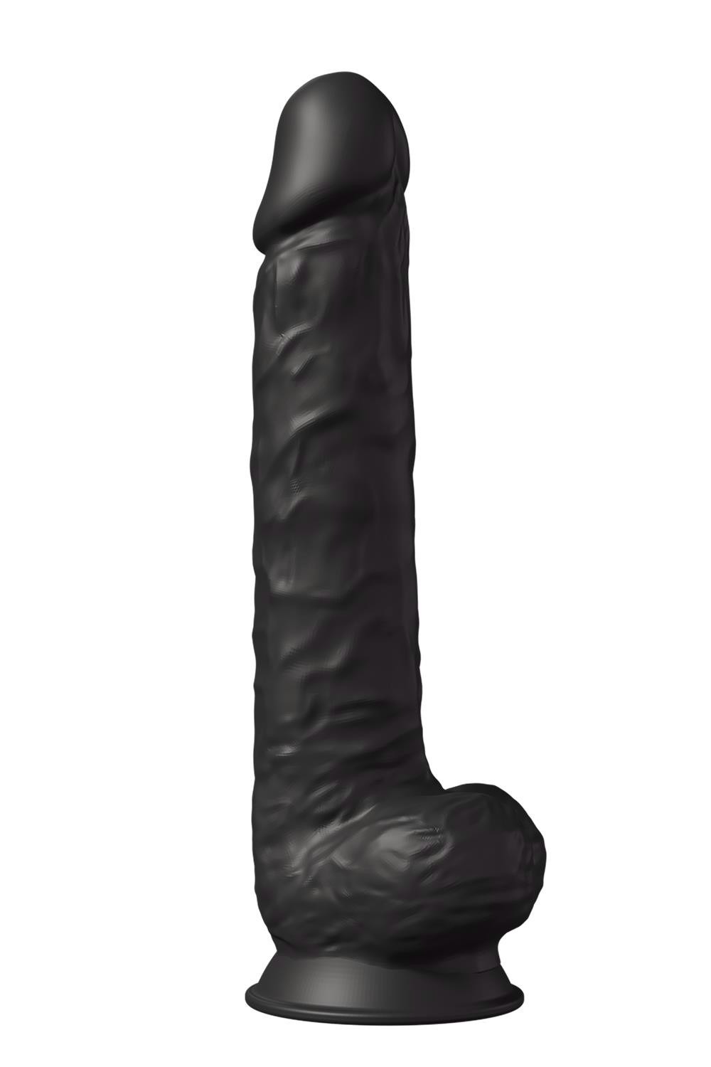 Фалоімітатор гігантський реалістичний Dreamtoys Real Love на присосці з мошонкою, чорний