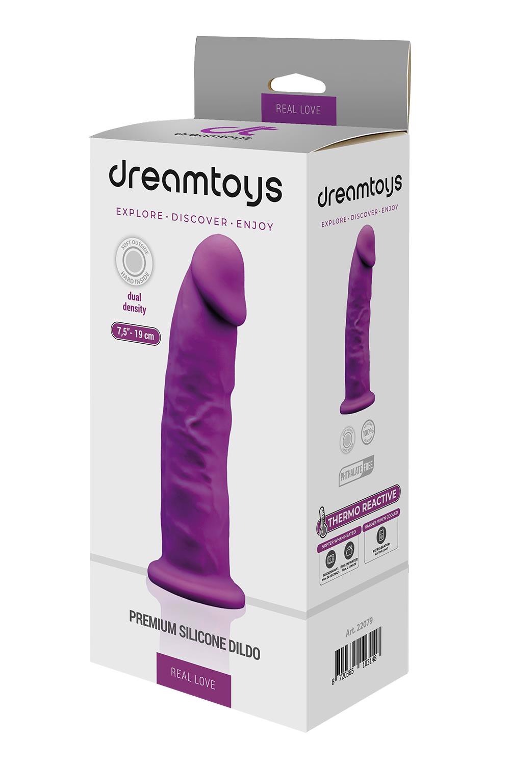Фалоімітатор реалістичний Dreamtoys Real Love на присосці, фіолетовий