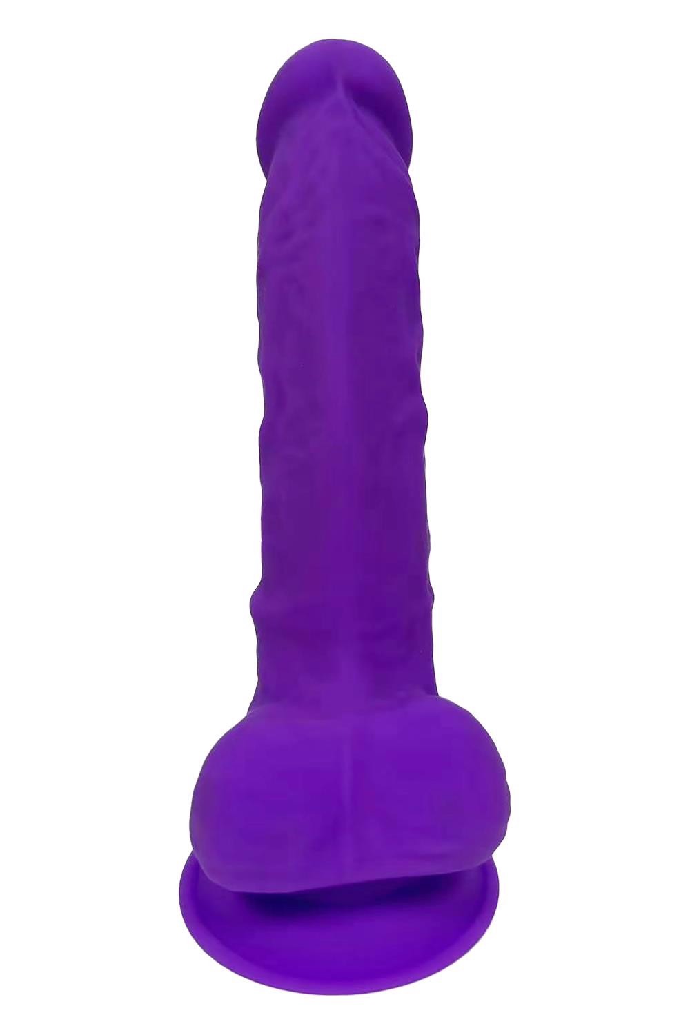Фалоімітатор реалістичний Dream Toys Real Love на присосці з мошонкою, фіолетовий