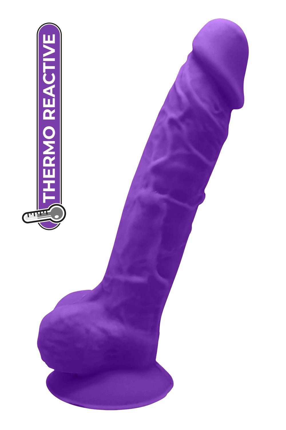 Фалоімітатор реалістичний Dream Toys Real Love на присосці з мошонкою, фіолетовий