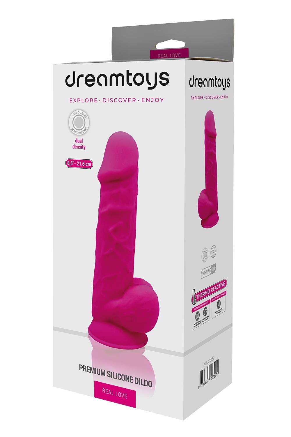 Фалоімітатор реалістичний Dreamtoys Real Love на присосці з мошонкою, рожевий