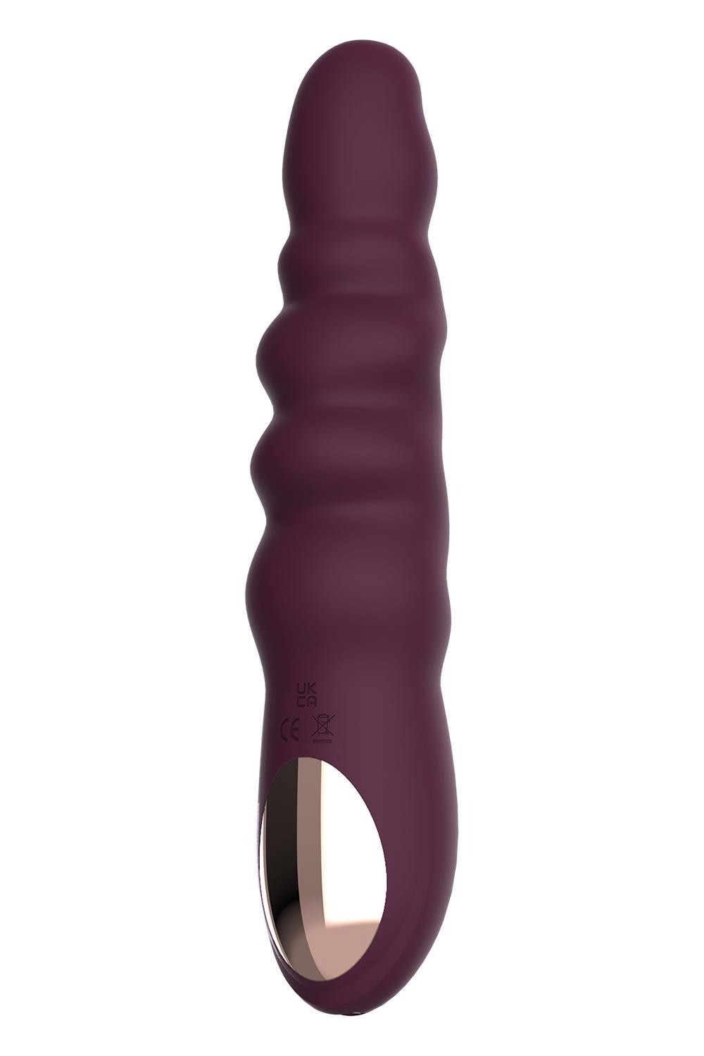 Класичний вібратор рельєфний Dream Toys ESSENTIALS Ripped Power Vibe, фіолетовий