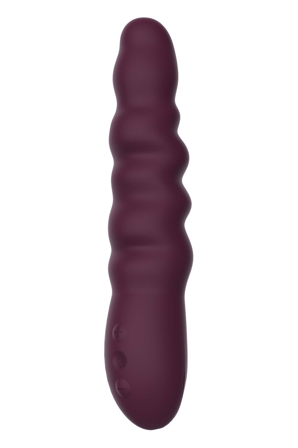 Класичний вібратор рельєфний Dream Toys ESSENTIALS Ripped Power Vibe, фіолетовий