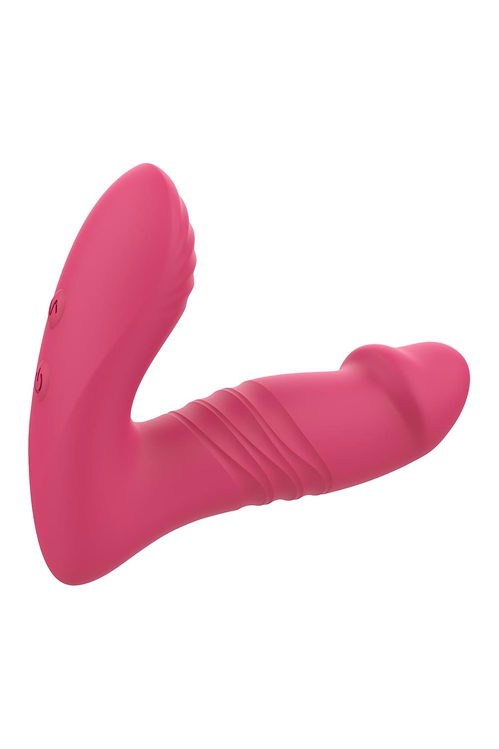 Анальний вібратор DREAM TOYS Essentials із поступальними рухами, рожевий