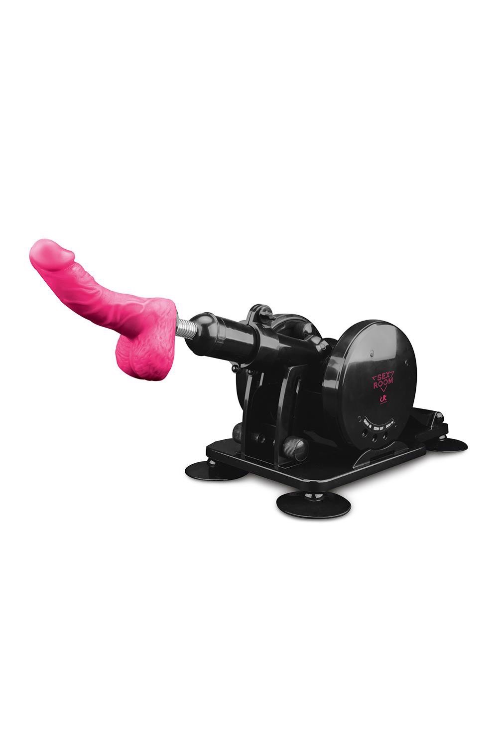 Секс-машина Dreamtoys Sex Room Sex Machine з насадками та пультом, чорна
