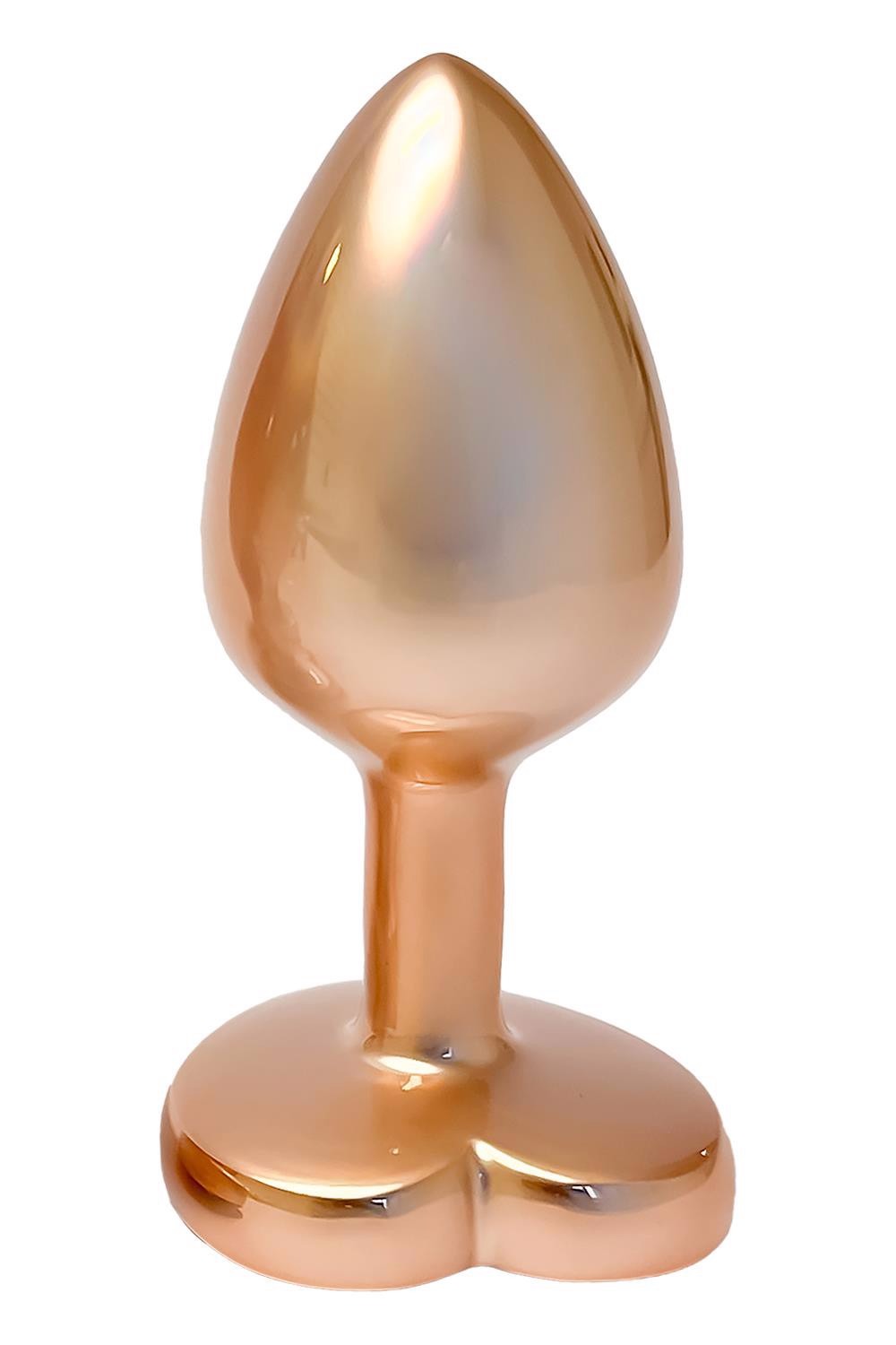 Алюмінієва анальна пробка Dream Toys GLEAMING LOVE з декоративним каменем, М