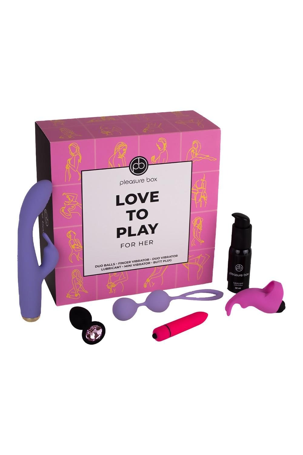 Подарунковий набір для пари Dreamtoys Love To Play For Her 6 предметів, рожевий