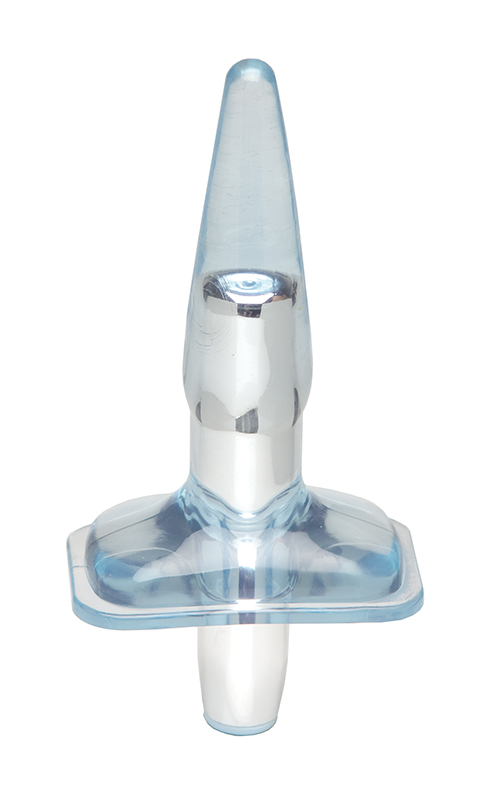 Плаг с вибрацией MENZSTUFF PURRFECT PLUG, CLEAR BLUE