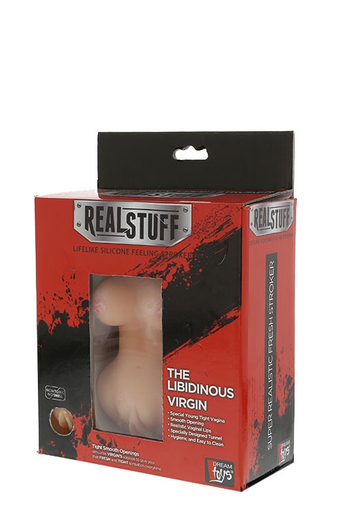 Мастурбатор Вагина с грудью Dream toys RealStuff с вибрацией 14,5 см