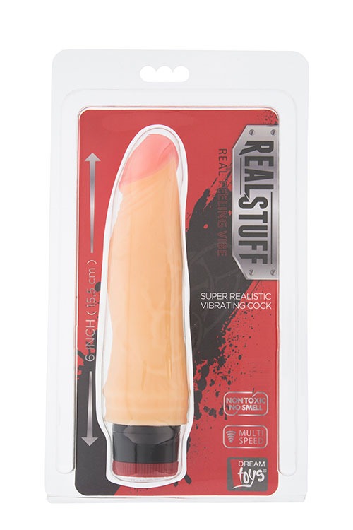 Вибромассажер реалистик Dream toys Real Stuff, телесный