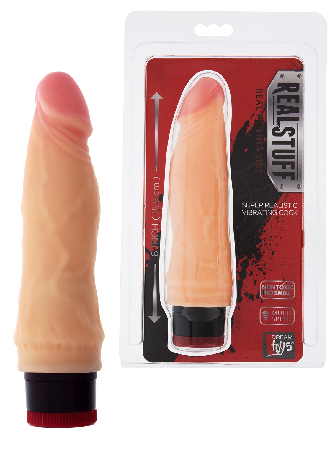 Вибромассажер реалистик Dream toys Real Stuff, телесный