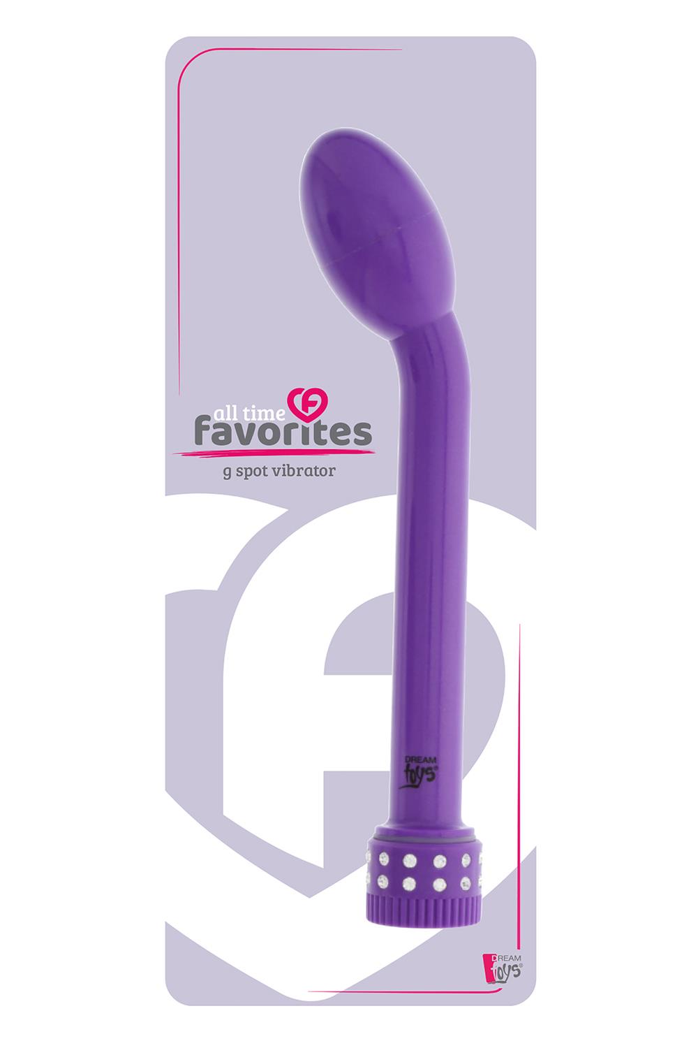 Вибромассажер для точки G со стразами Dream toys Good Vibes, фиолетовый
