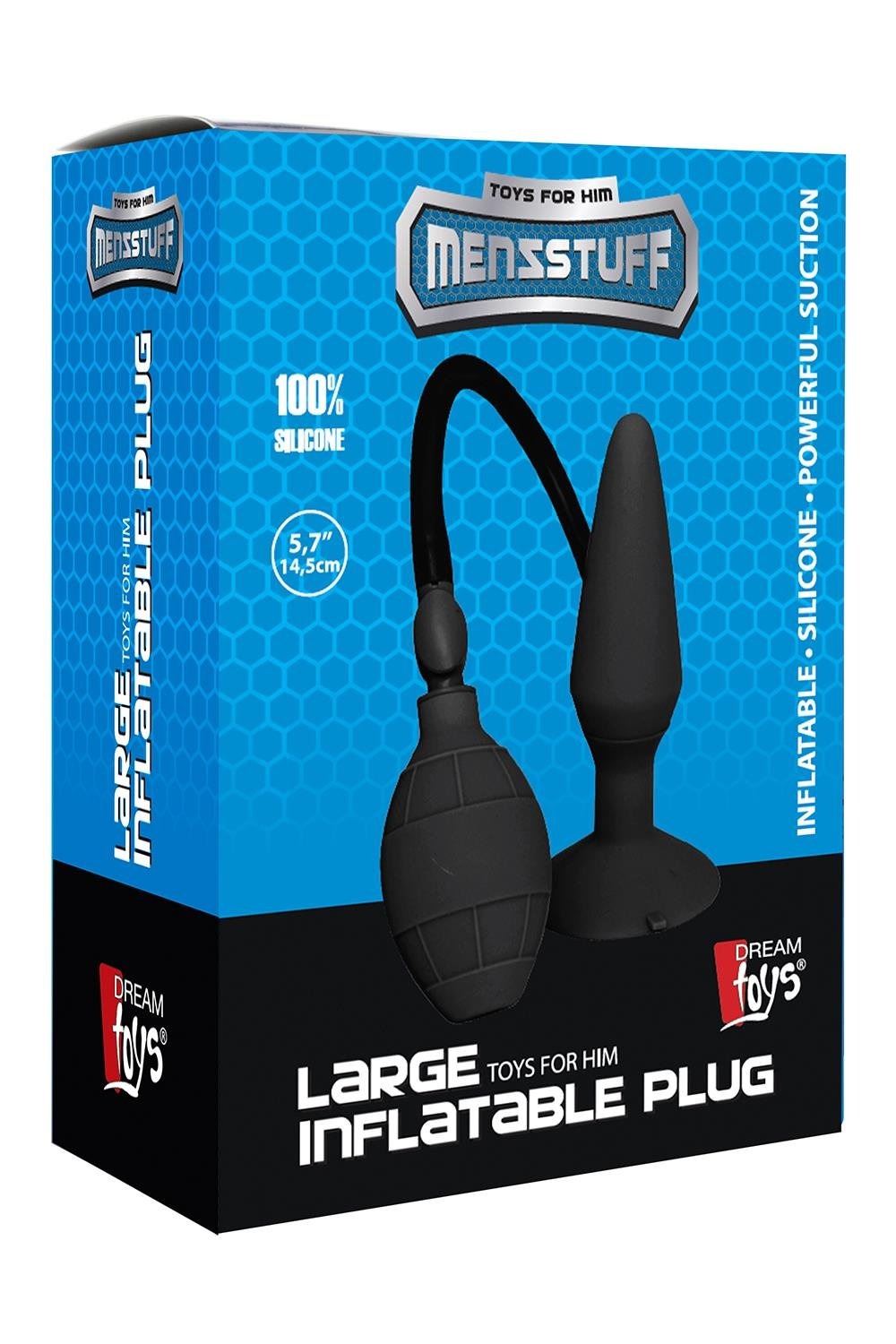 Анальный плаг расширитель с накачиванием Dream Toys Menzstuff Large Inflatable Plug черный