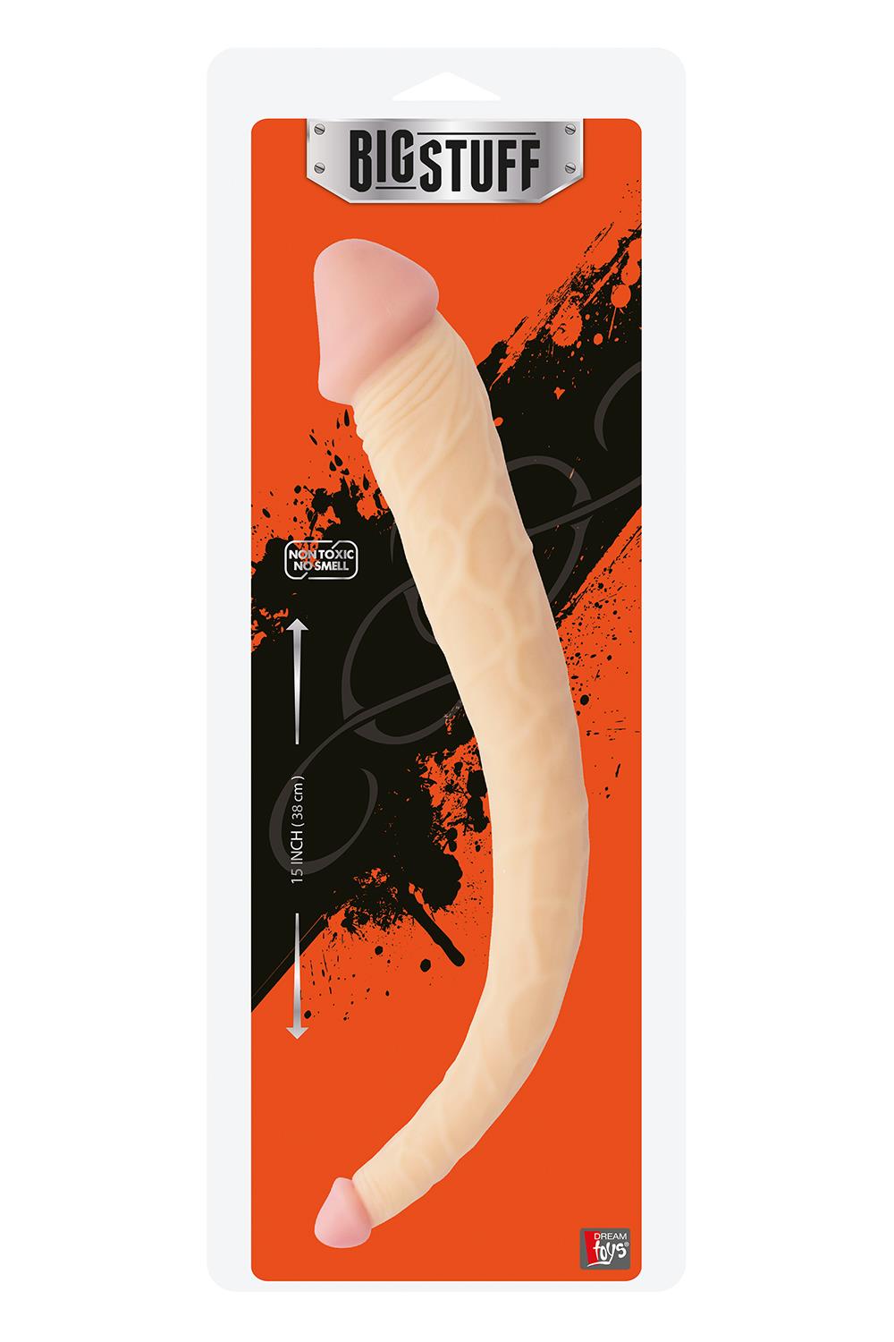 Фалоімітатор подвійний BIGSTUFF 15INCH, FLESH