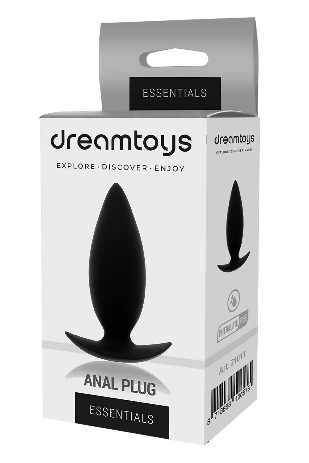 Анальная пробка со стопером Dream Toys Essentials черная, Small